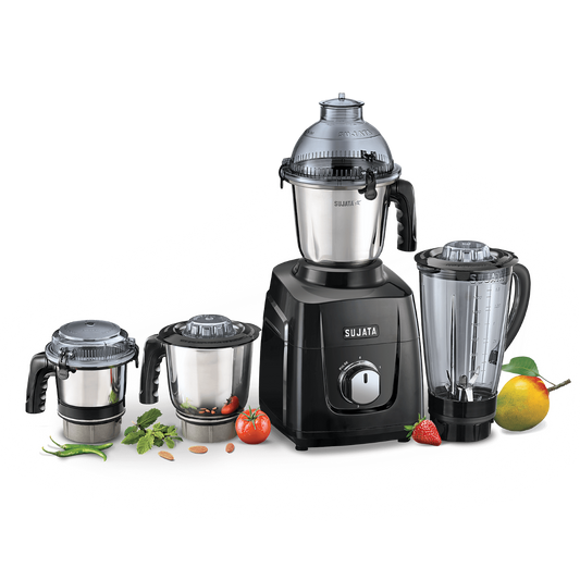 Sujata 1000W Mixer Grinder Comes With (4 Jars, Black) - MG03 