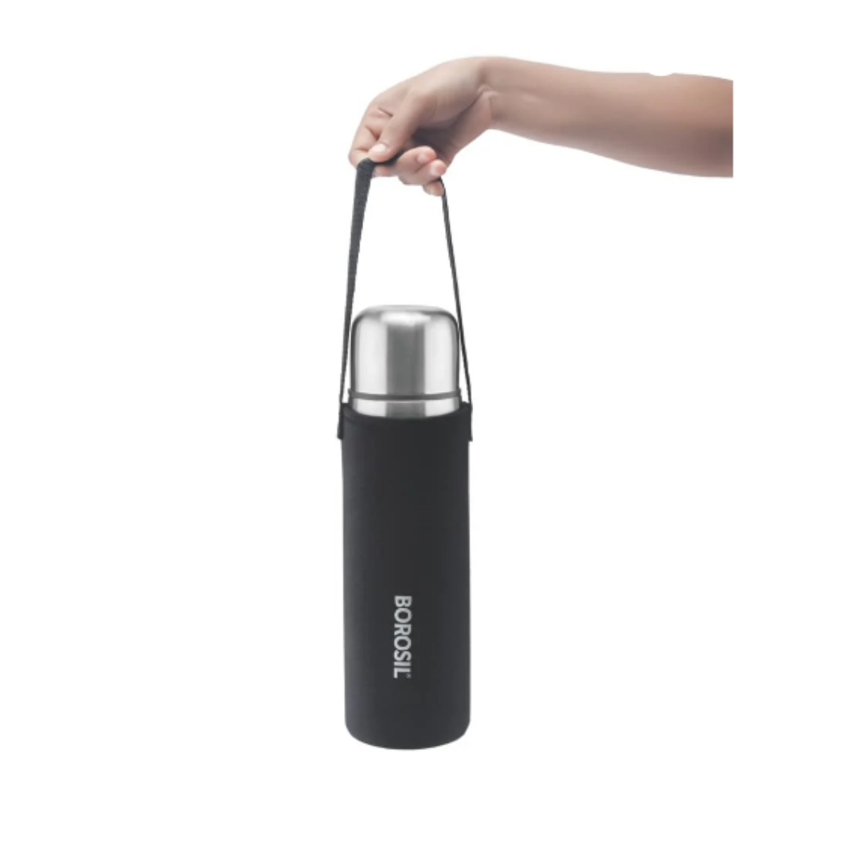 Borosil Thermo Flask, Black Hot n Cold SS Flask 750ml