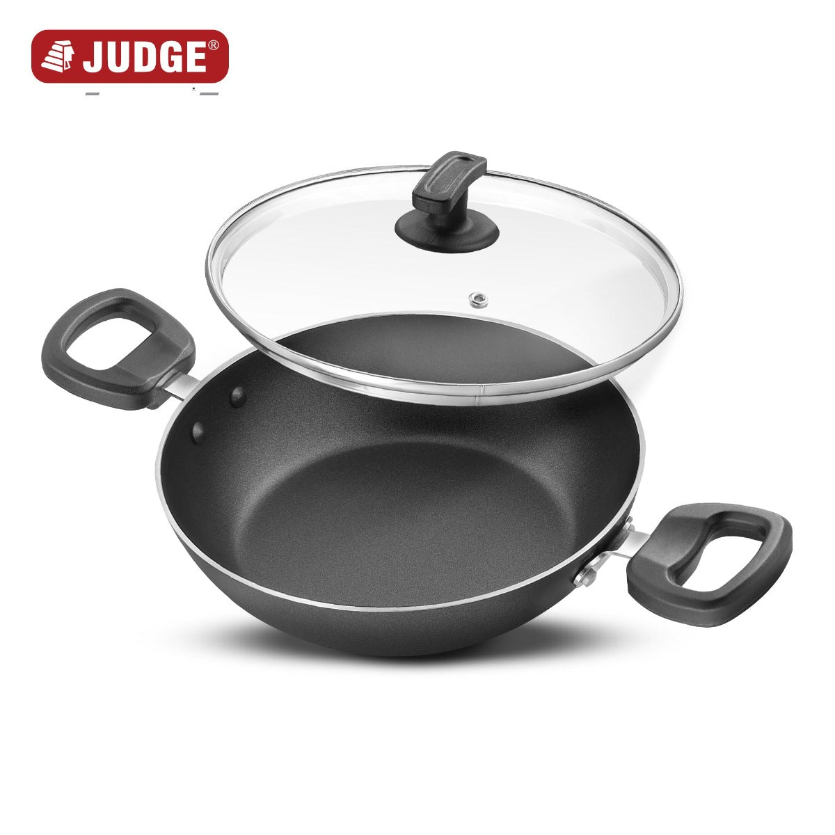 Judge Non Stick Kadhai with Glass Lid (24 cm) by Prestige