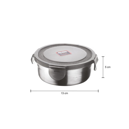 Joyo MaxSafe - India's First 100% Microwave Safe Stainless Steel Leakproof Food Storage Container - 360ML, Round - 1502