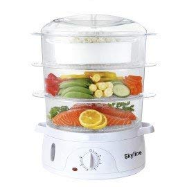 SKY LINE VT-7063 800-Watt 3 Layer Food Steamer (Multicolour)