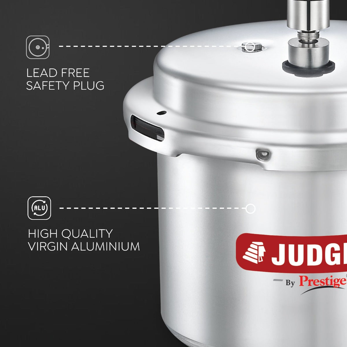 Judge Basics Outer Lid  3L Aluminum Pressure Cooker