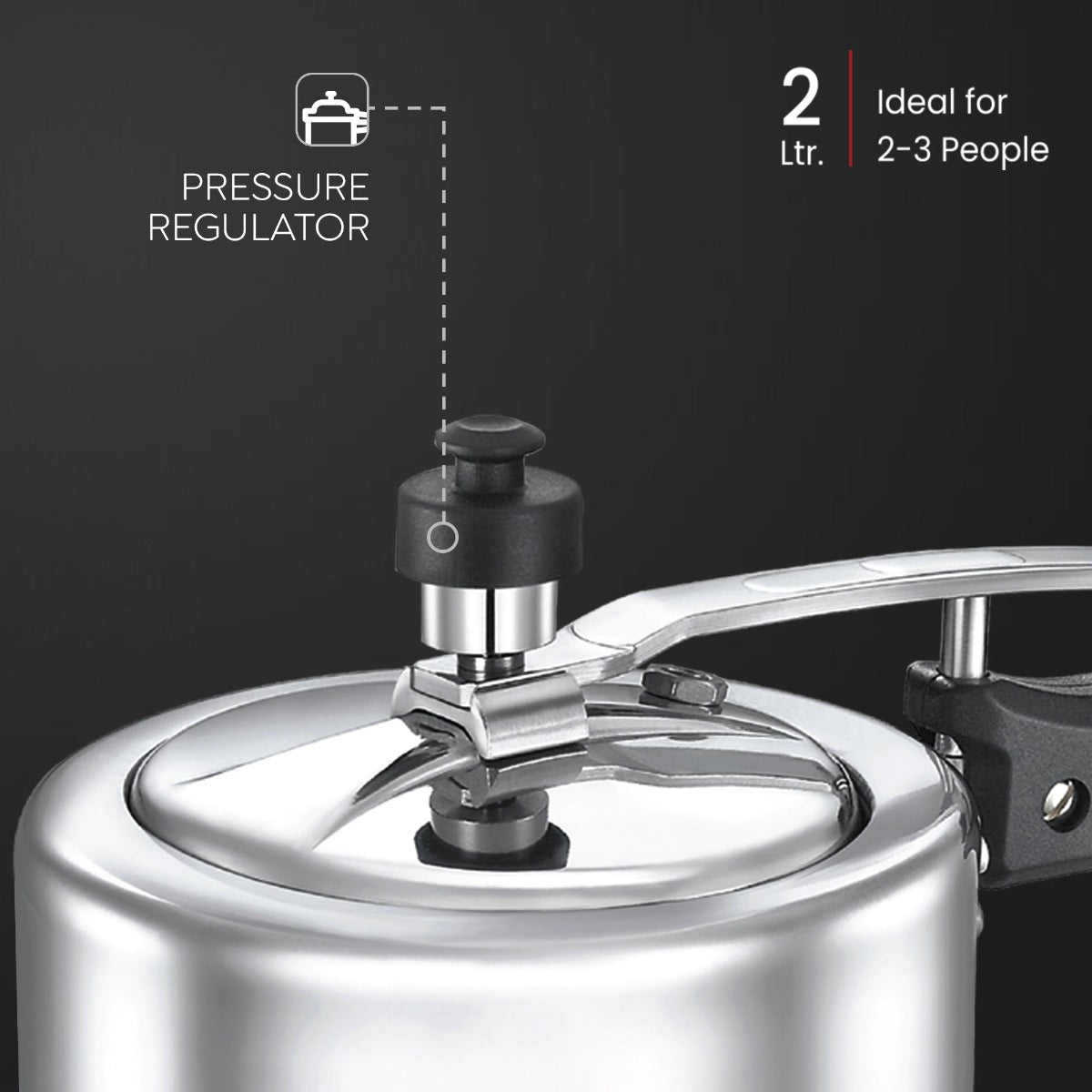 Judge Deluxe Inner Lid 2L Aluminum Pressure Cooker