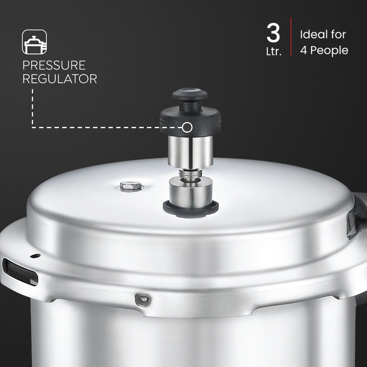 Judge Basics Outer Lid  3L Aluminum Pressure Cooker