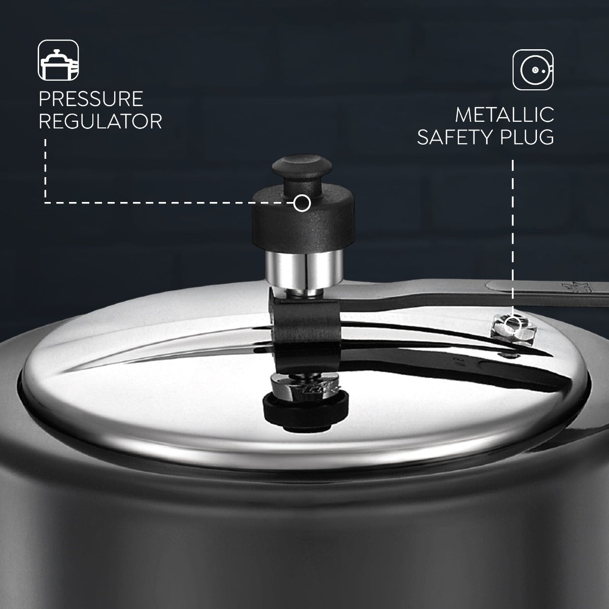 Judge Vista Hard Anodised Inner Lid 5L Pressure Cooker by Prestige | Induction Friendly