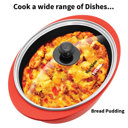 Hawkins 3 Litre Dutch Oven with Glass Lid, Red (DCDO3G)