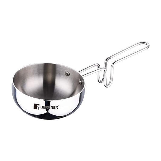 Bergner Argent Tri-Ply Stainless Steel Tadka Pan – 12 cm