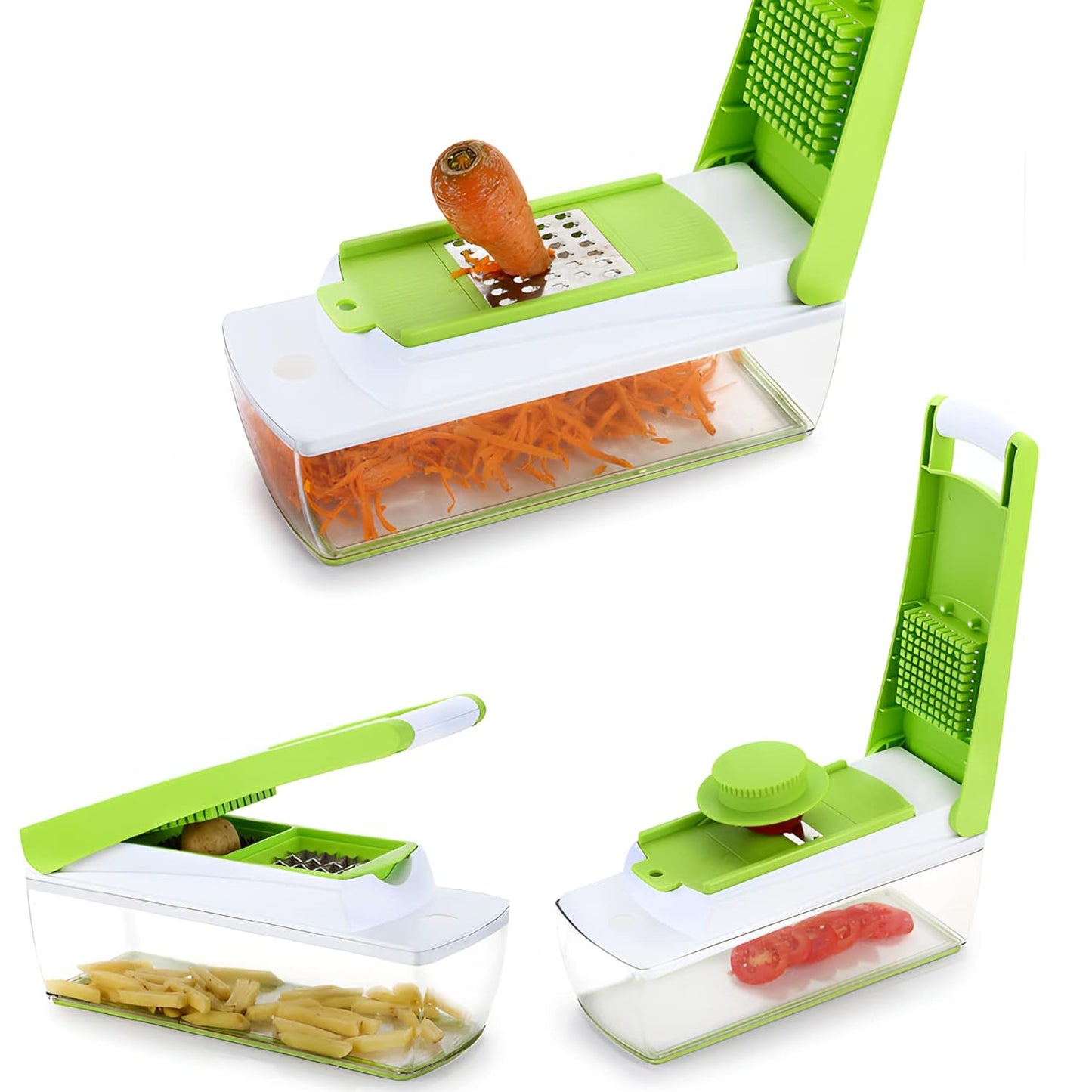 Ganesh Plastic Fruit & Vegetable Chopper Slicer Dicer Grater 14 in 1