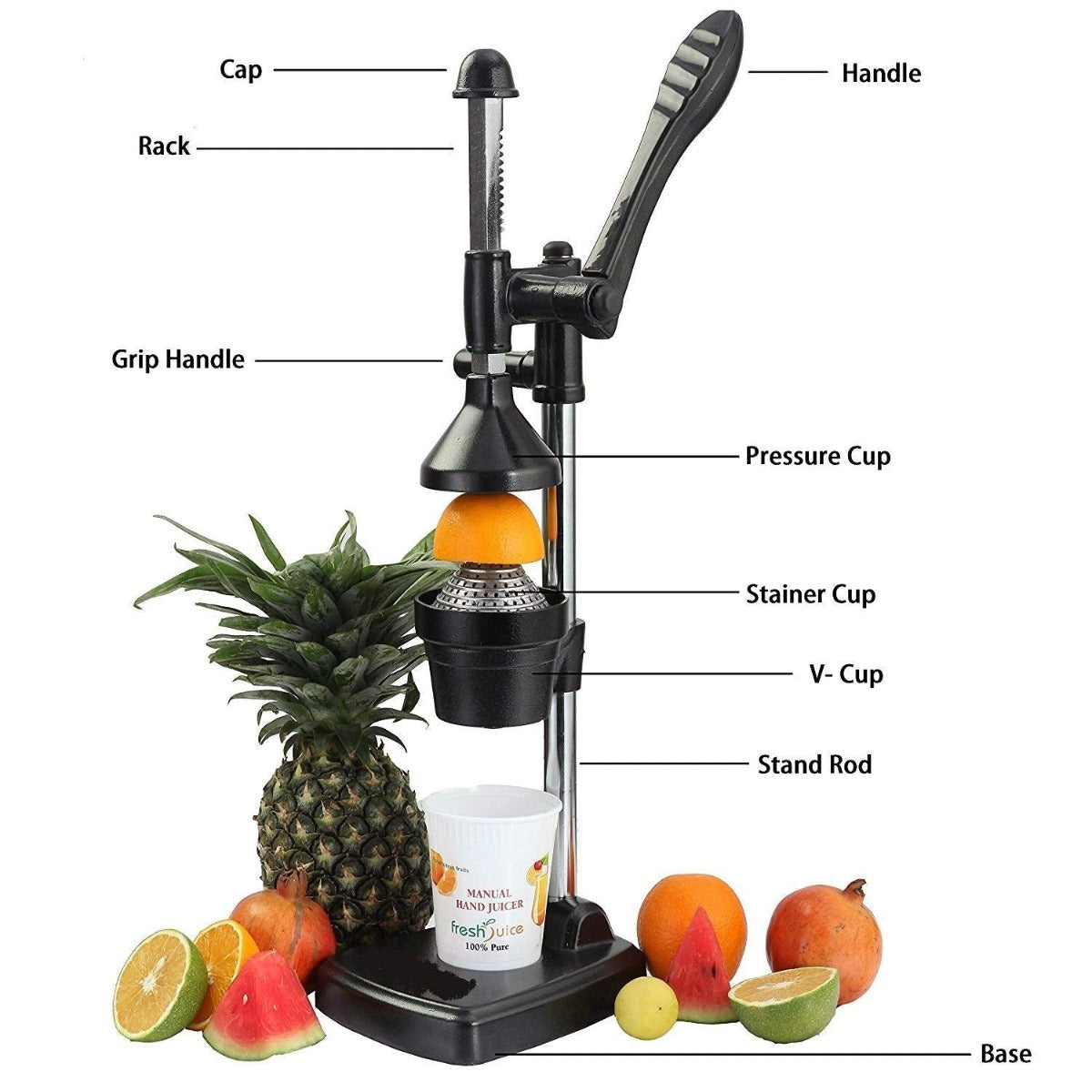 Hand Press Manual Citrus Fruit Juicer