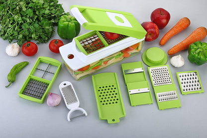 Ganesh Plastic Fruit & Vegetable Chopper Slicer Dicer Grater 14 in 1