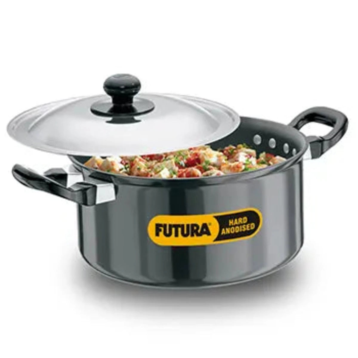 Futura Hard Anodised Cook-n-Serve Stewpot With Stainless Steel Lid (AST225)