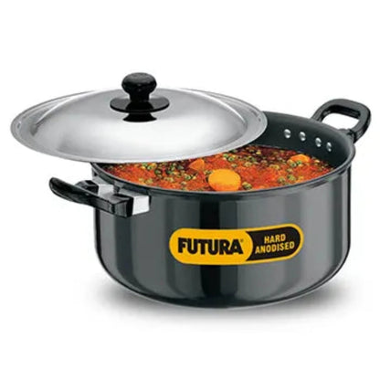 Futura Hard Anodised Cook-n-Serve Stewpot With Stainless Steel Lid(AST50)