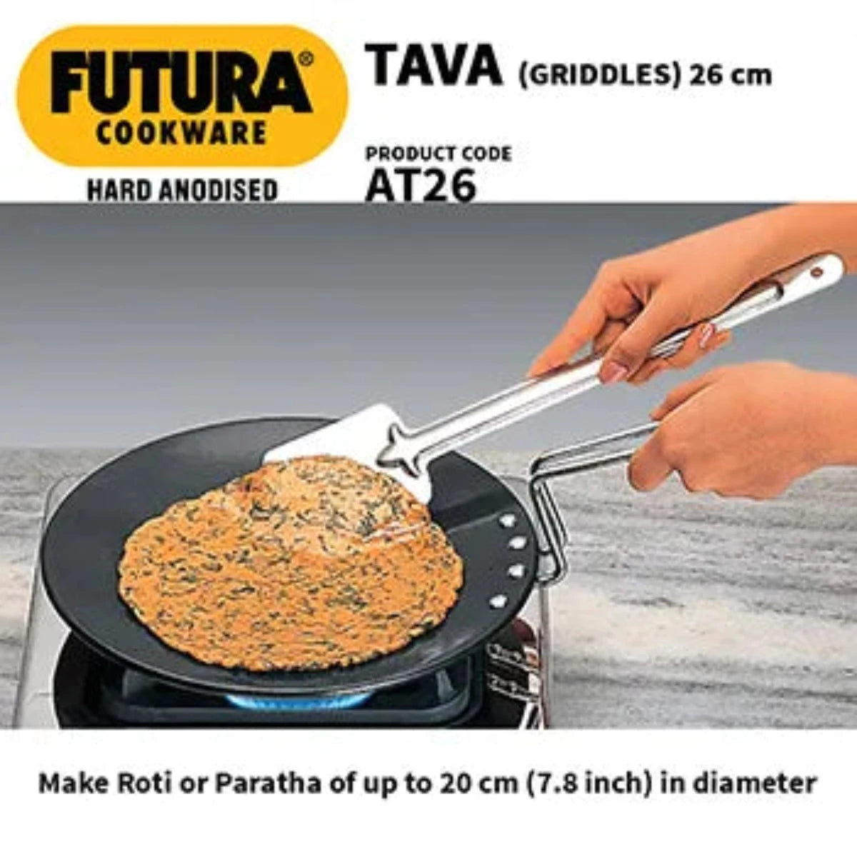 Futura Hard Anodised Tava/Tawa (Griddles) by Hawkins AT26