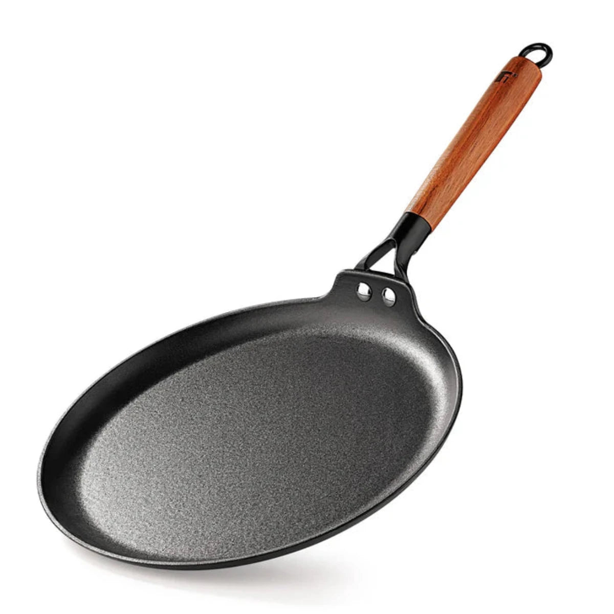 Bergner Odin 30 cm Cast Iron Dosa Tawa with Wooden Handle (Induction Base)