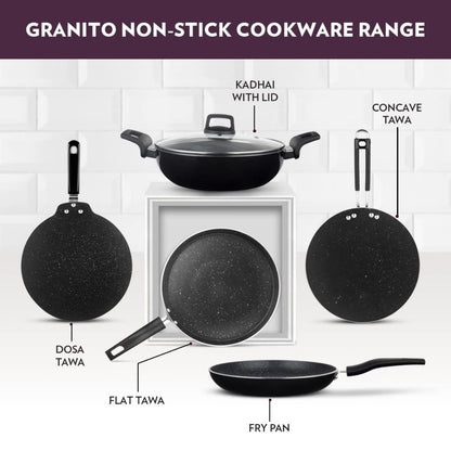 Borosil Granito Nonstick Concave Tawa