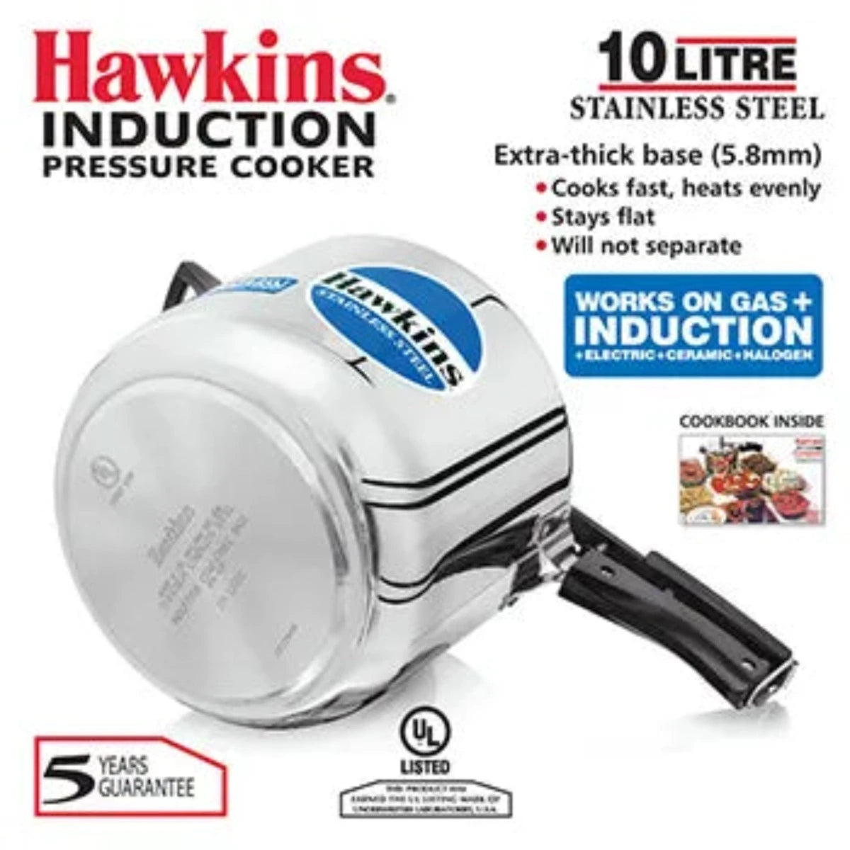 Hawkins Stainless Steel Pressure Cooker | Induction Compatible