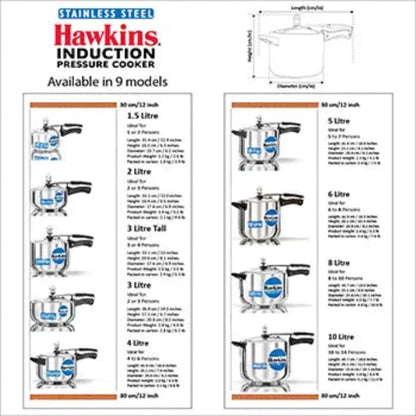 Hawkins Stainless Steel Pressure Cooker | Induction Compatible