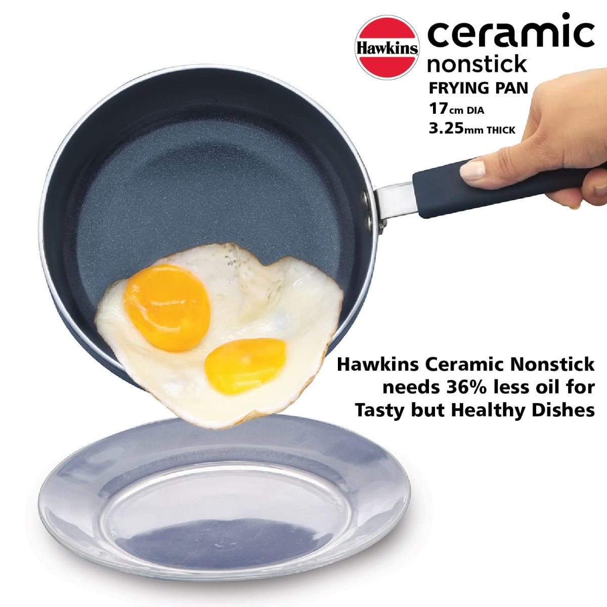 Hawkins Ceramic Induction Compatible Nonstick Frying Pan