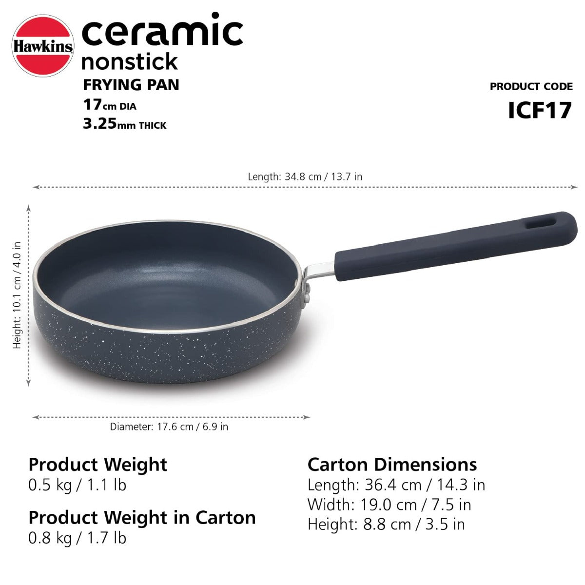 Hawkins Ceramic Induction Compatible Nonstick Frying Pan