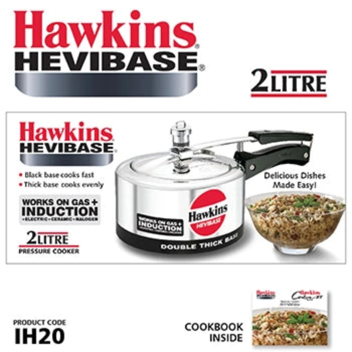 Hawkins Hevibase Aluminium Pressure Cooker | Induction Compatible