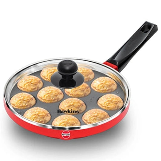 Hawkins Appe Pan with Glass Lid, Red