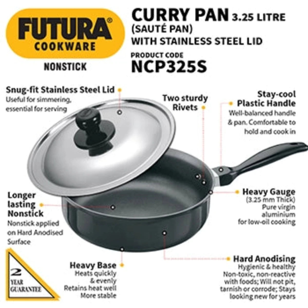 Futura Nonstick Sauté Pan/Curry Pan By Hawkins