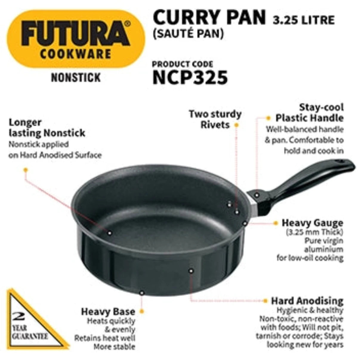 Futura Nonstick Sauté Pan/Curry Pan By Hawkins