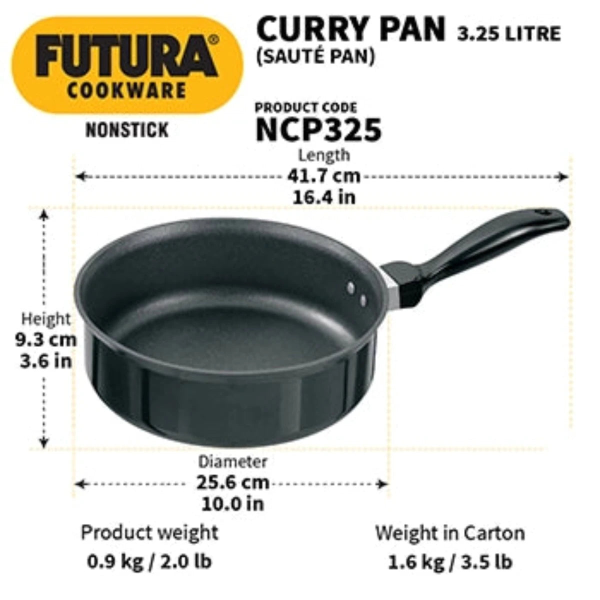 Futura Nonstick Sauté Pan/Curry Pan By Hawkins