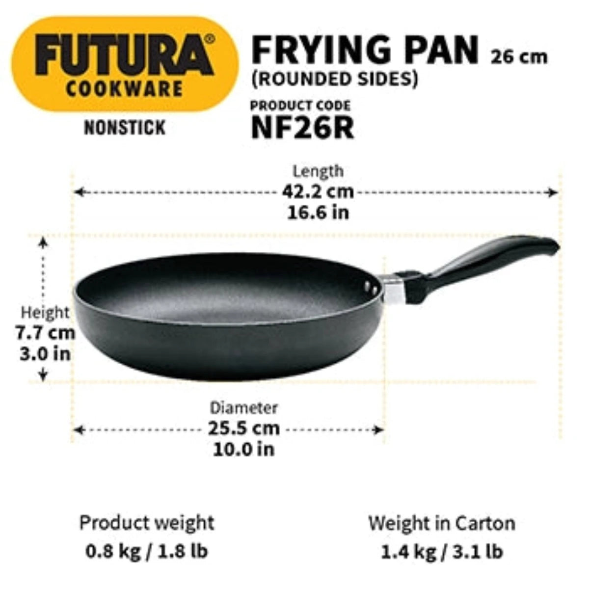 Futura Nonstick 24cm Round Frying Pan By Hawkins