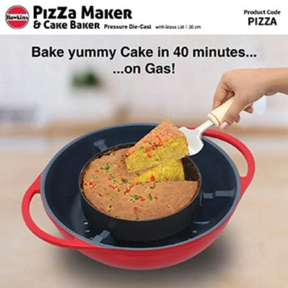 Hawkins Pizza Maker & Cake Baker with Glass Lid