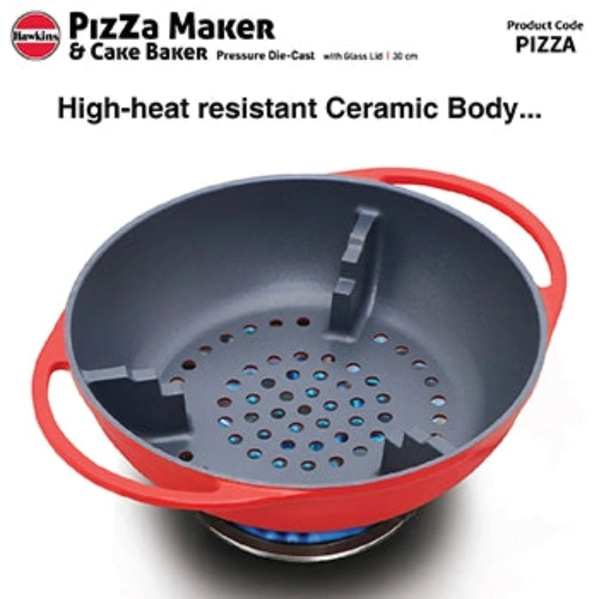 Hawkins Pizza Maker & Cake Baker with Glass Lid