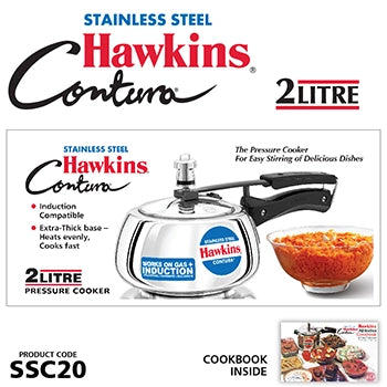 Hawkins Contura Stainless Steel Pressure Cooker | Induction Compatible