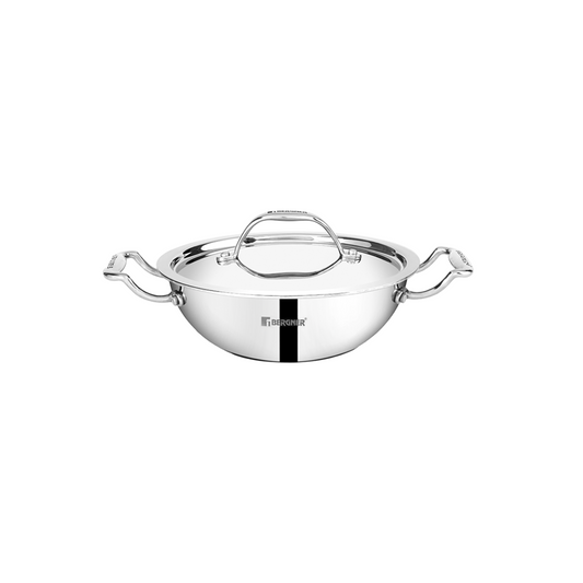 Bergner Argent Mini Triply Kadhai with Lid