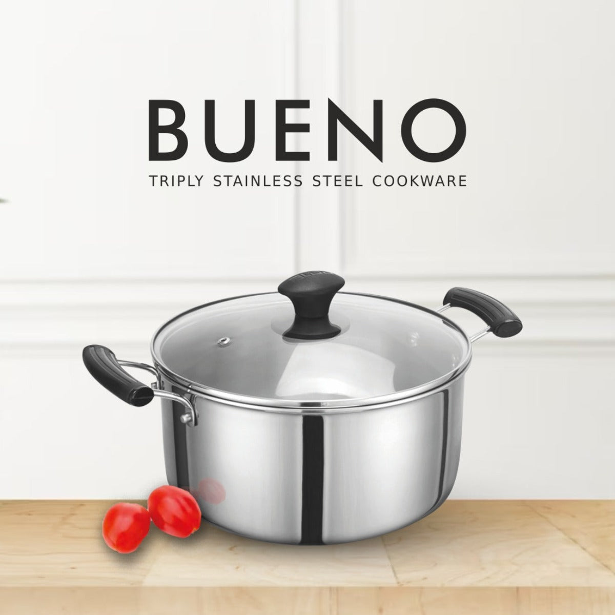 Alda Bueno Triply Stainless-Steel Casserole with Lid