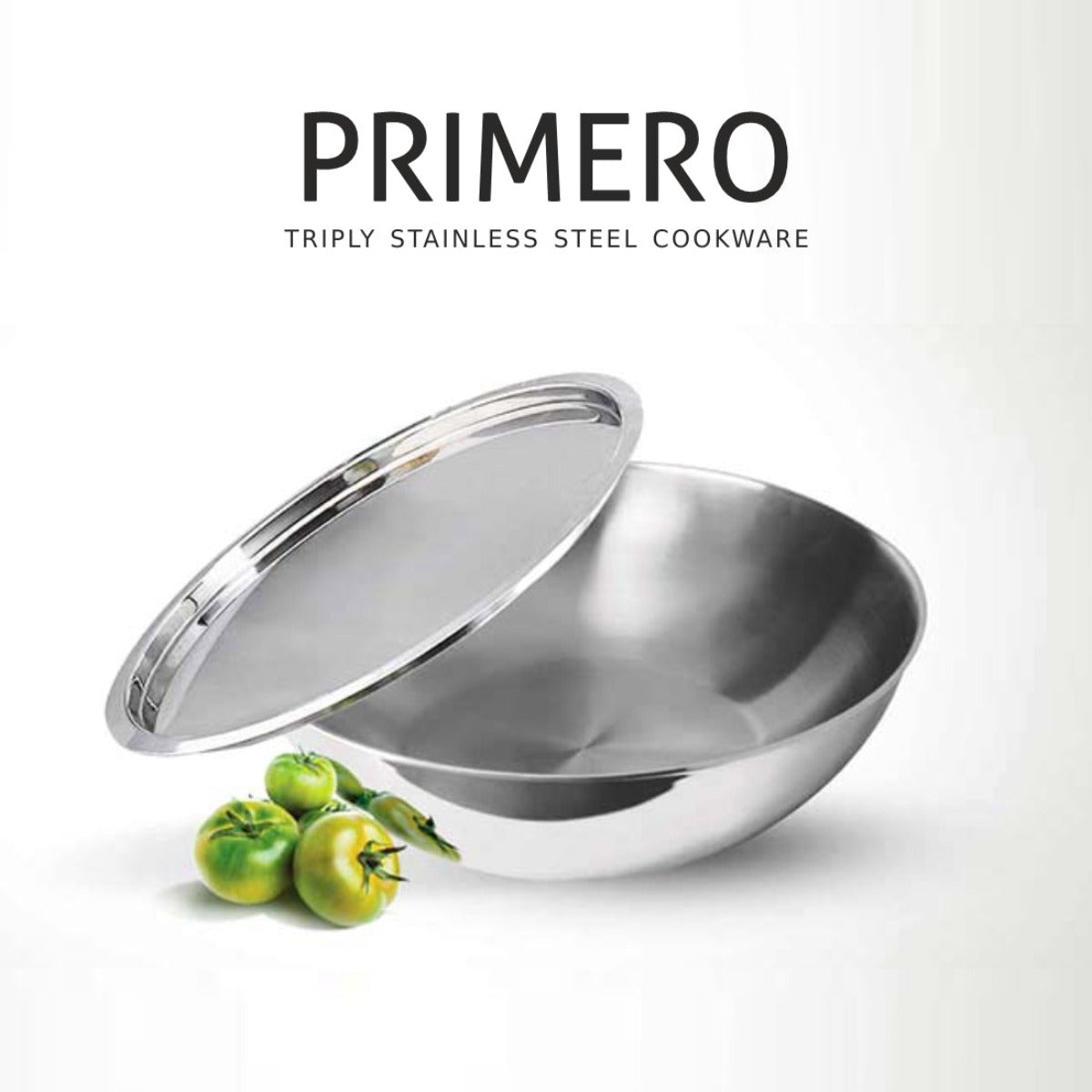 Alda Primero Tri-ply Stainless Steel Tasla with Lid