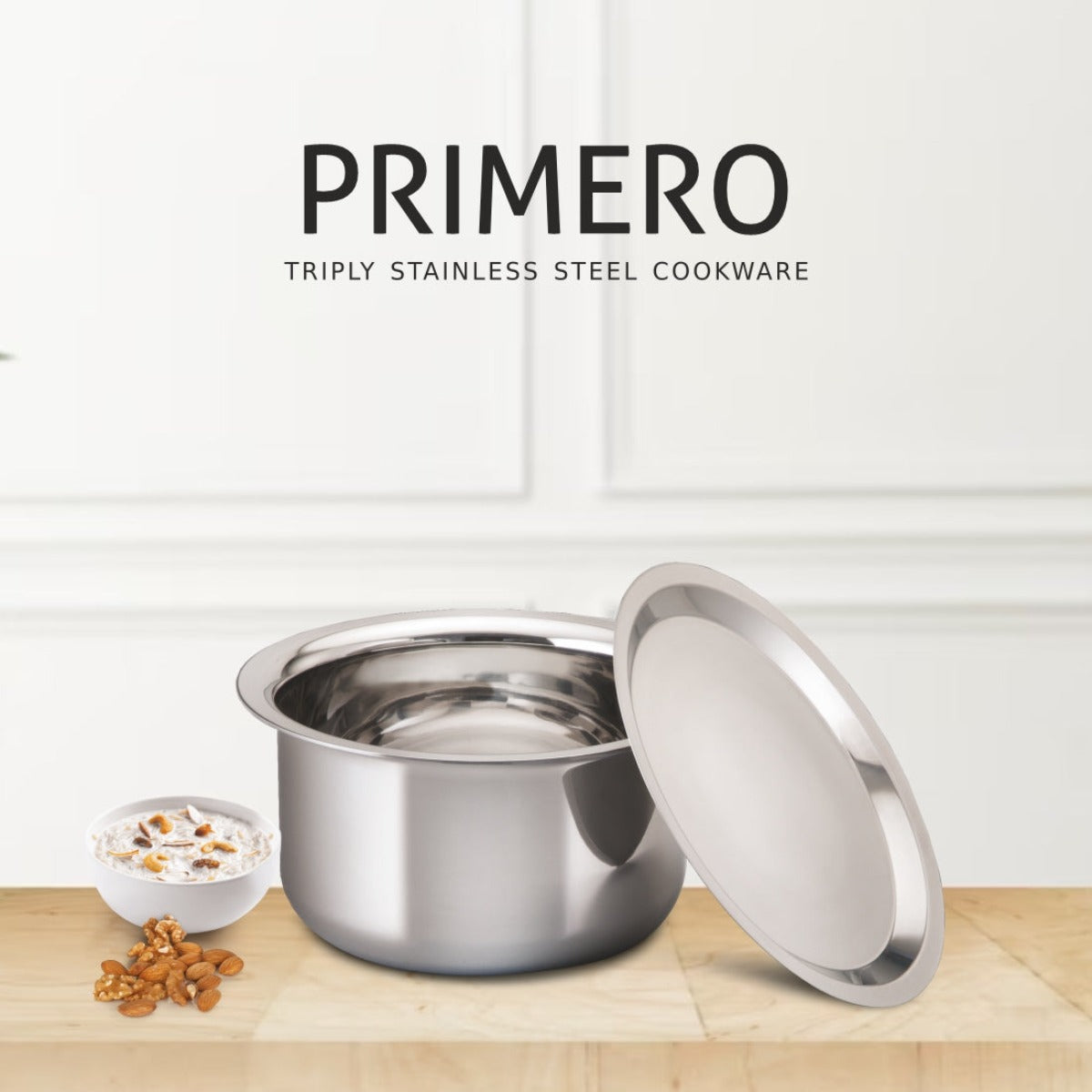 Alda Primero Tri-ply Stainless Steel Patila with Lid