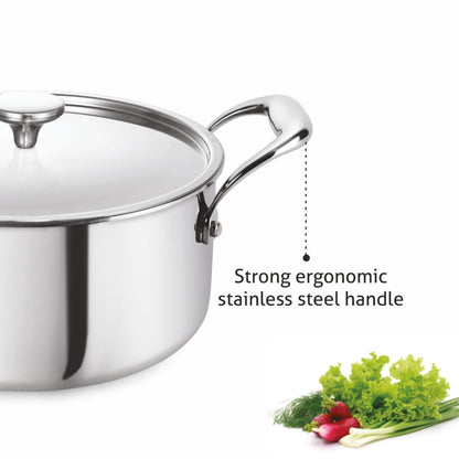 Alda Primero Tri-ply Stainless Steel Casserole with Lid