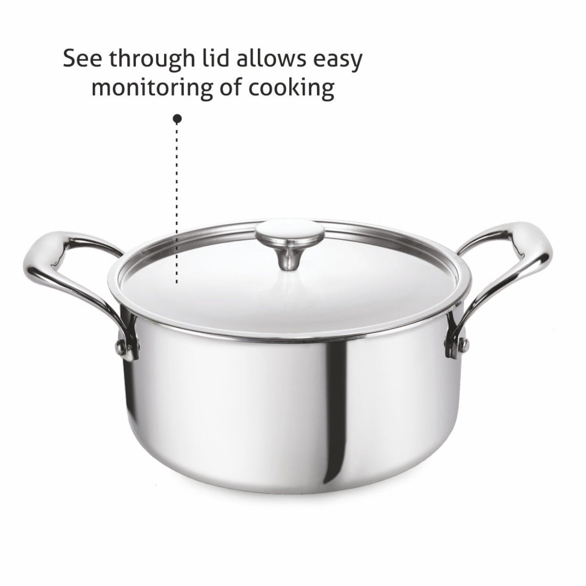 Alda Primero Tri-ply Stainless Steel Casserole with Lid