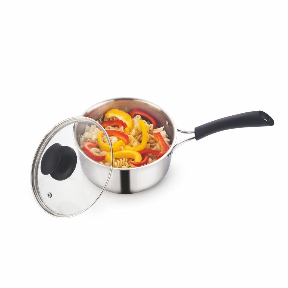 Alda Bueno Triply Stainless Saucepan with Glass Lid