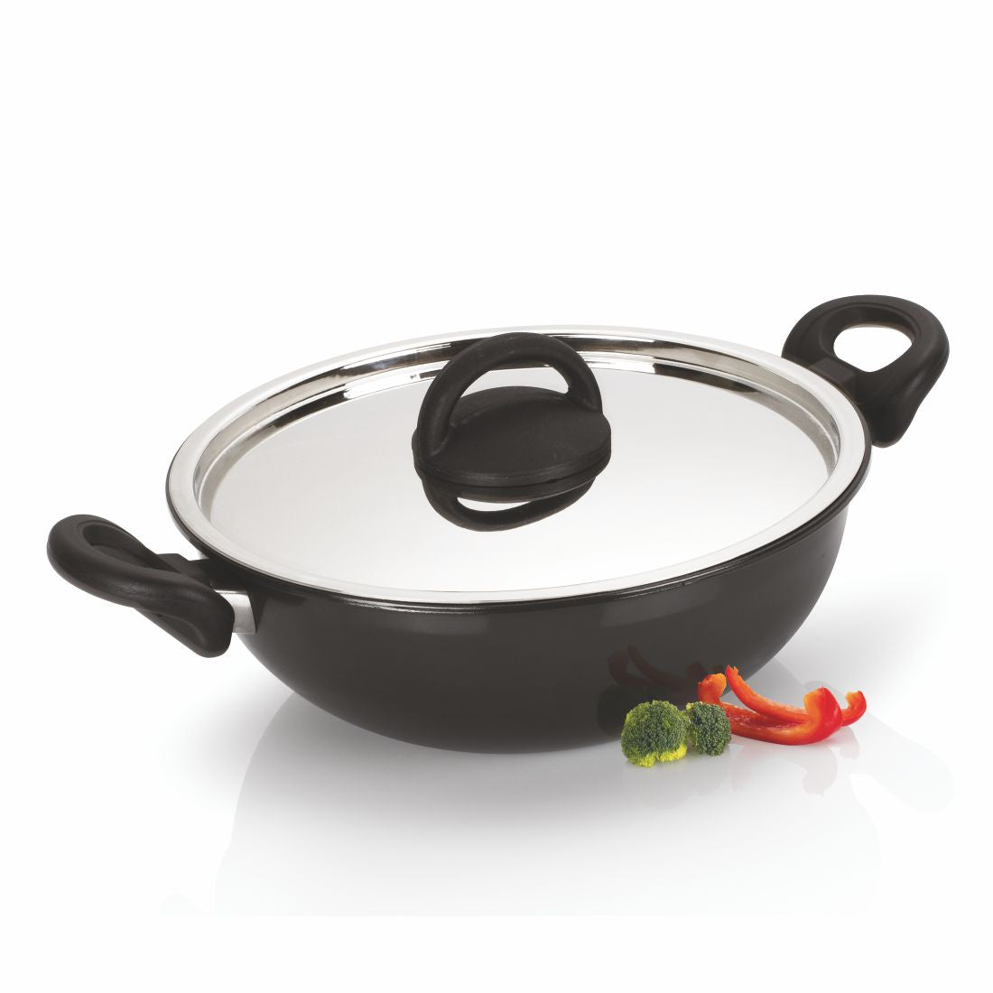 Alda Graphito Non-Stick Deep Wok with Steel Lid