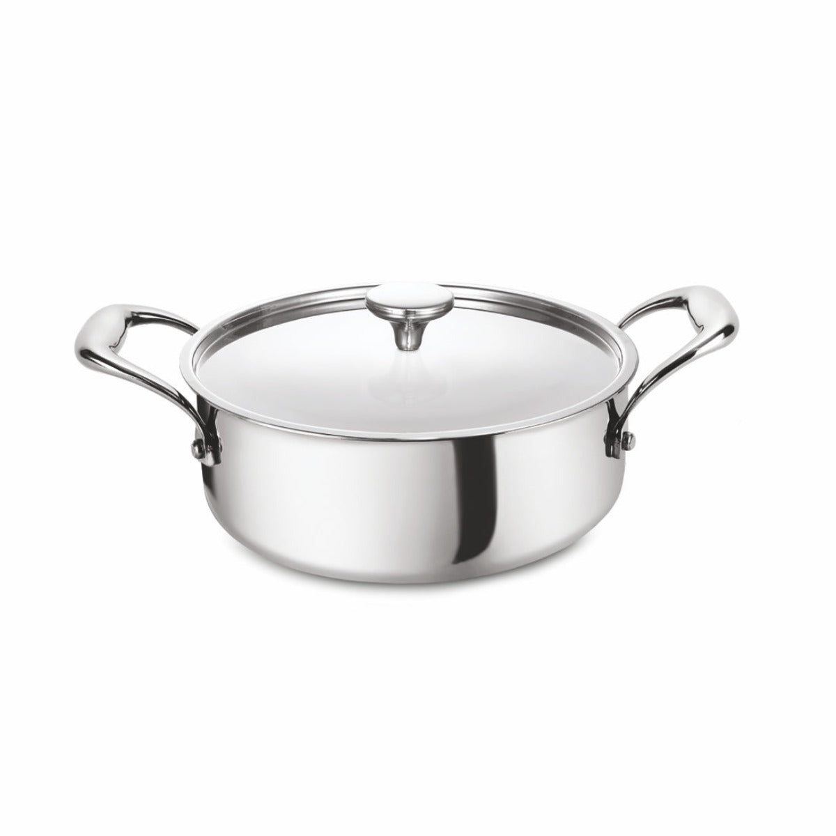 Alda Primero Tri-ply Stainless Steel Short Casserole with Lid