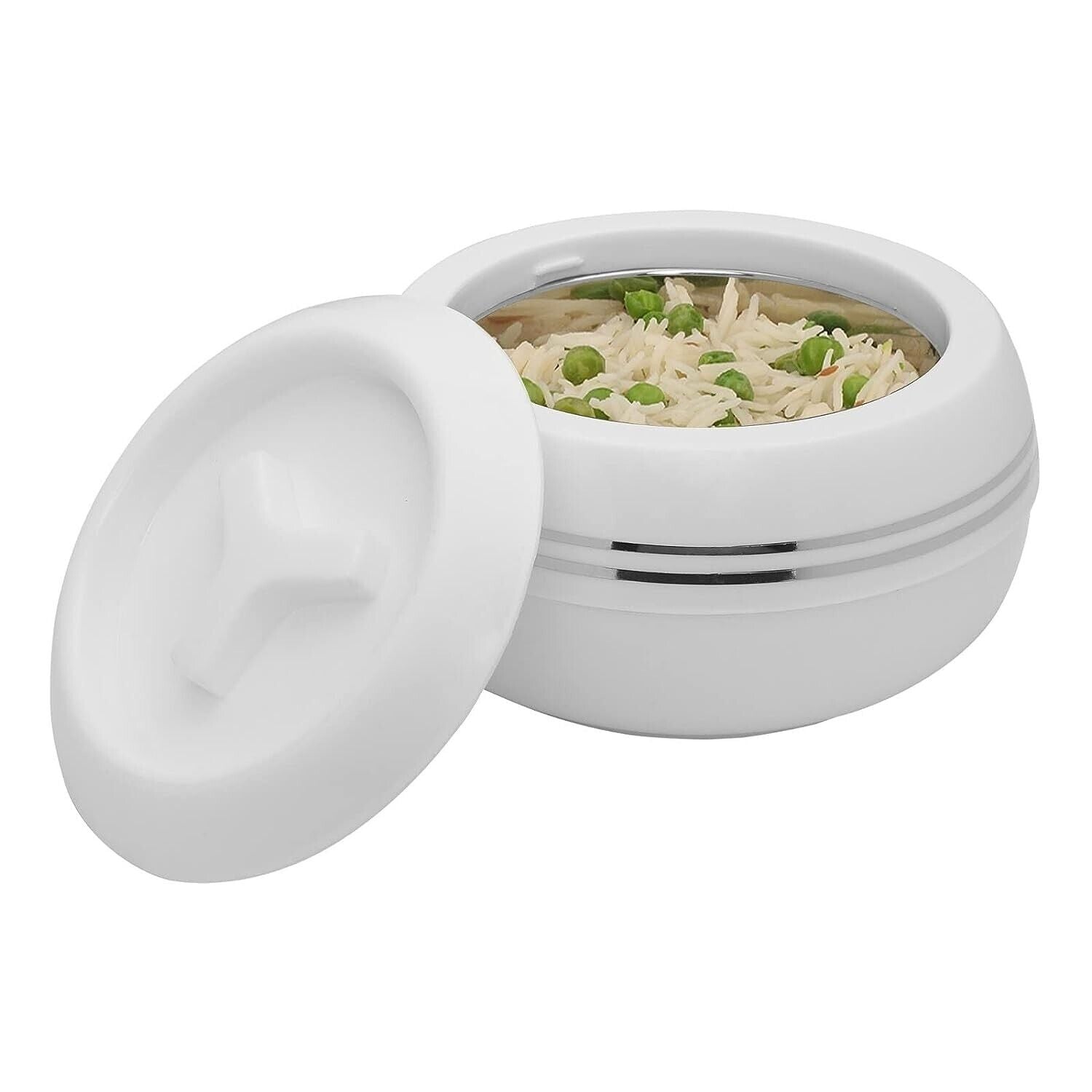 JAYPEE Palazio 450 ml White 1 Casserole I Keep Food Warm I Insulated I Inner Steel I Food Grade Outer I Ideal for Gifting