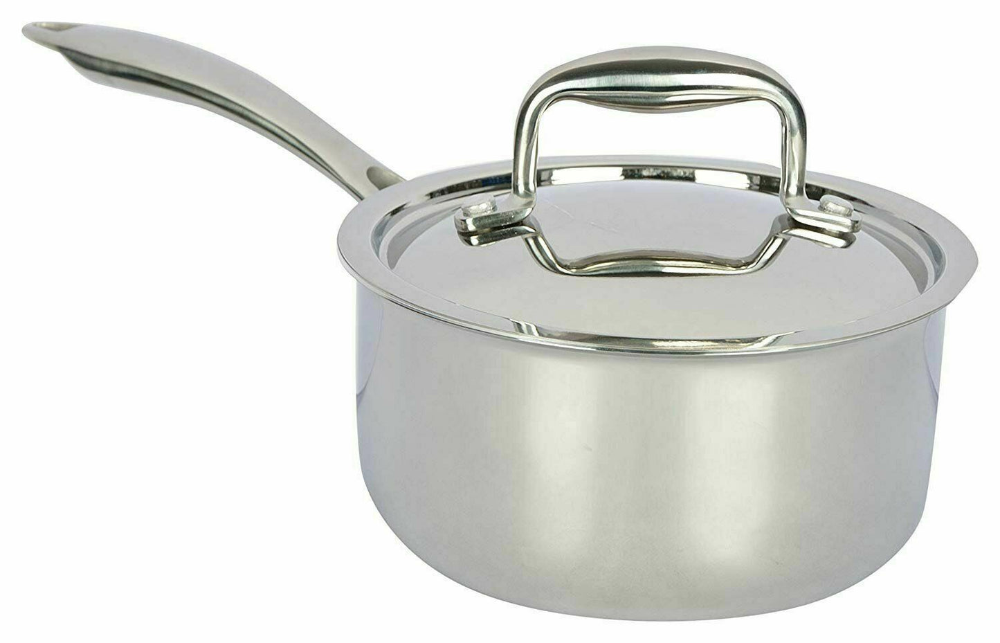 Vinod Platinum Triply Stainless Steel Saucepan 20 cm 3 Liter With Lid PSP20