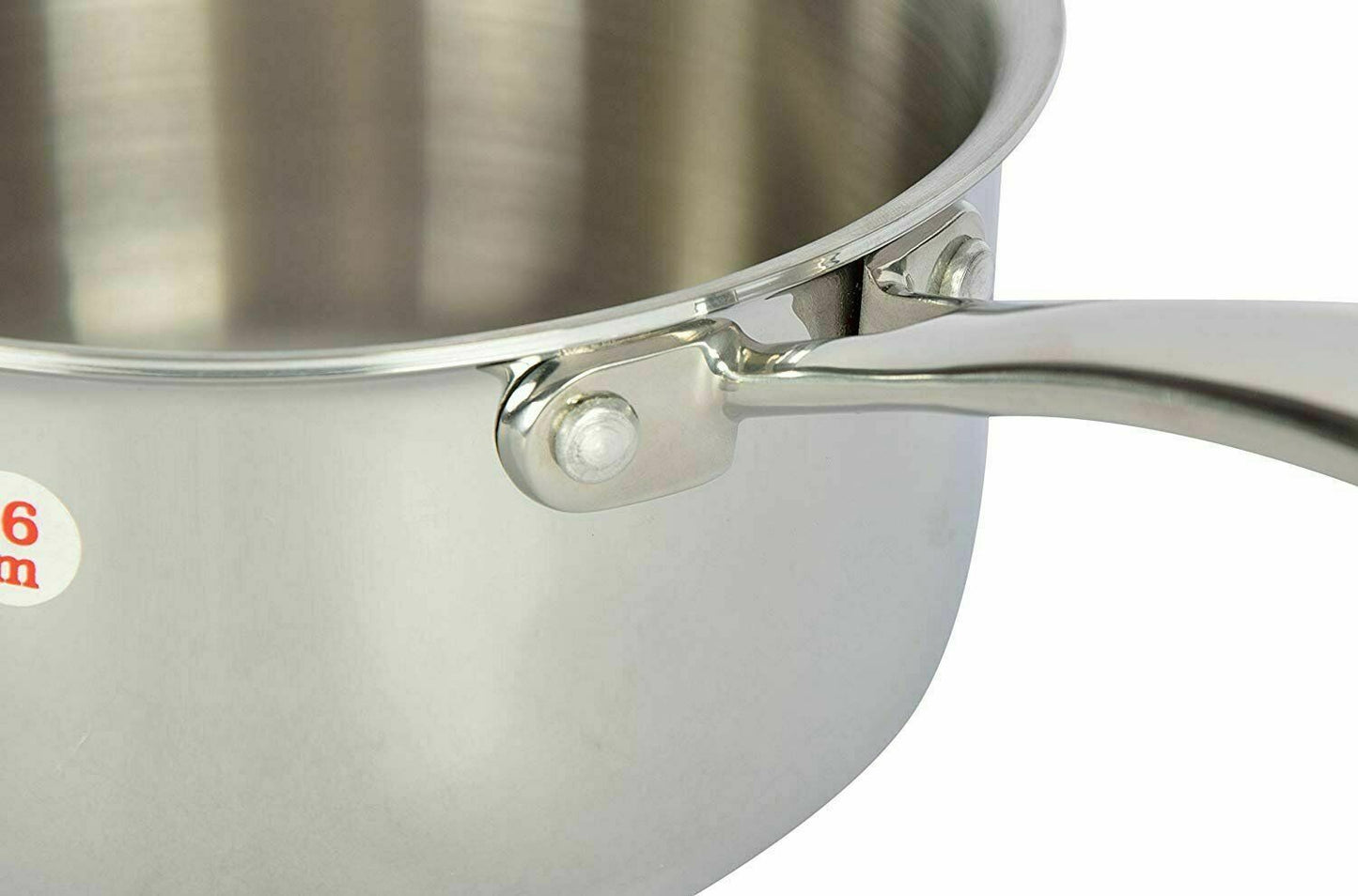 Vinod Platinum Triply Stainless Steel Saucepan 16 cm 1.6 Liter With Lid PSP16