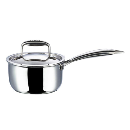 Vinod Platinum Triply Stainless Steel Saucepan 20 cm 3 Liter With Lid PSP20