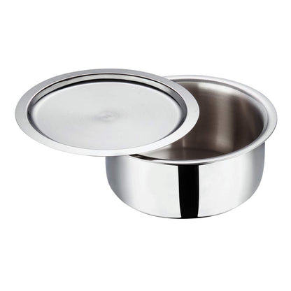 Vinod Platinum Triply Stainless Steel Tope Patila 1 Ltr 14 cm With Lid PTO14