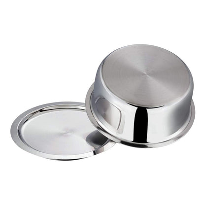 Vinod Platinum Triply Stainless Steel Tope Patila 1 Ltr 14 cm With Lid PTO14