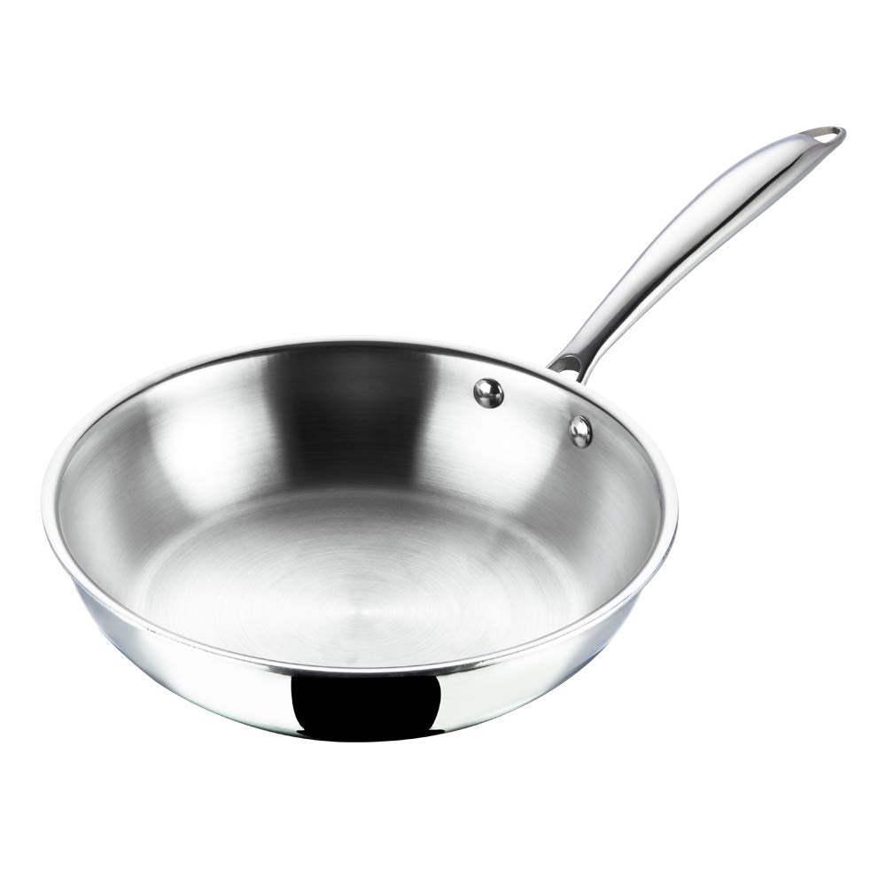 Vinod Platinum Triply Stainless Steel Fry pan 16 cm Induction Friendly PTF16