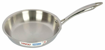 Vinod Platinum Triply Stainless Steel Fry pan 16 cm Induction Friendly PTF16