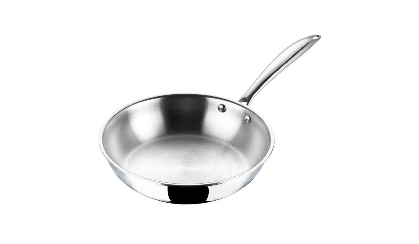 Vinod Platinum Triply Stainless Steel Fry pan 24 cm Induction Friendly PTF24